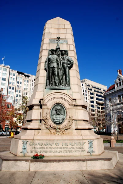 Washington, dc: nagy hadsereg a Köztársaság emlékmű — Stock Fotó