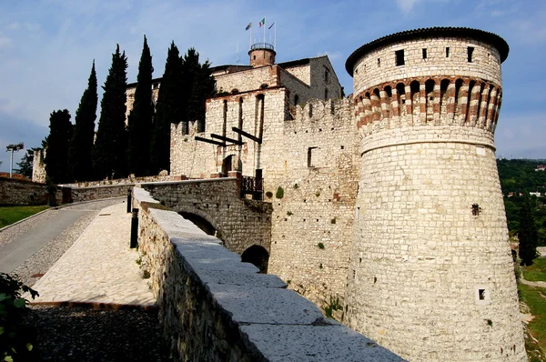 Brescia, italien: 1343 visconti castle — Stockfoto