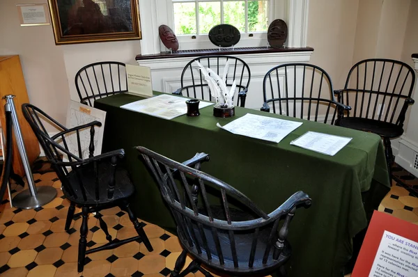 Philadelphia, PA: 1774 Carpenter's Hall Interior — Stock Photo, Image