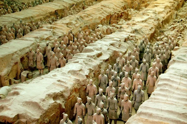 Xi'an, Cina: Museo dei Guerrieri della Terra Cotta — Foto Stock