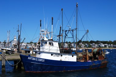 Provincetown, ma: macmillan wharf balıkçı tekneleri
