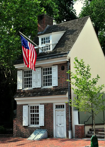 Филадельфия, Пенсильвания: 1740 Дом Бетси Росс Стоковое Фото