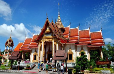 Phuket, Tayland: ubosot Binası'nda wat chalong