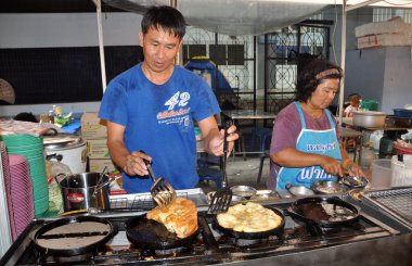 Bangkok, Tayland: gıda satıcıları mbk food Court
