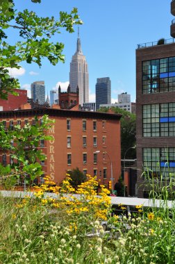 NYC: highline Parkı'ndan görülen empire state Binası