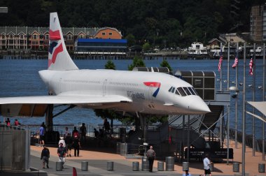 NYC: Brutish Airways Concorde at the Intrepid Museum clipart