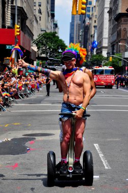 NYC: 2013 gay pride parade, marcher