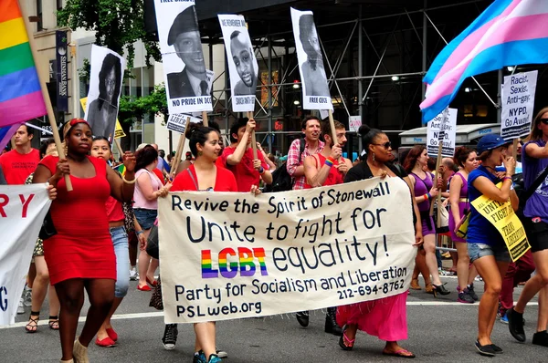 NYC: 2013 gay pride parade, yürüyüşçülerin — Stok fotoğraf