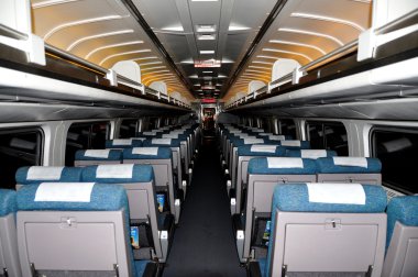 NYC: iç bir amtrak bölgesel yolcu treni Koç
