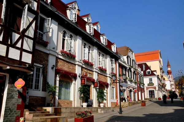 Bai Lu, China: Sino-French Alsatian Style Village — Stock Photo, Image