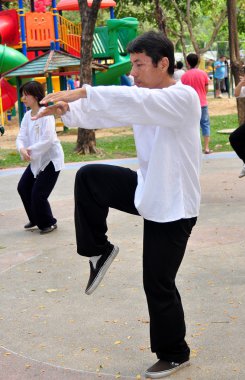 Bangkok, Tayland: tai yapan erkek ' chi lumphini Park