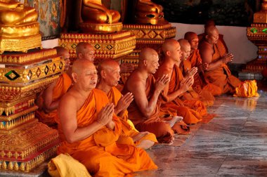 Chiang mai, Tayland: rahipler wat DOI suthep dua