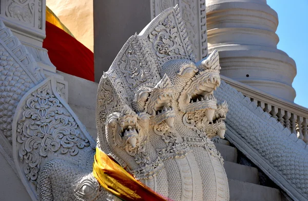 Chiang Mai, Thailand: Nagas at Wat Suan Dok — Stock Photo, Image