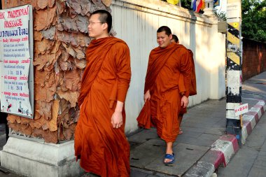 Chiang mai, Tayland: üç genç rahipler