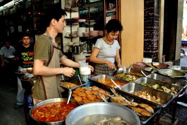Bangkok, Tayland: gıda satıcıları mahallesinde