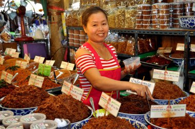 Bangkok, Tayland: Tay gıda satan kadın