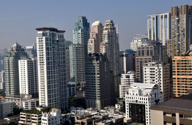 Bangkok, Tayland: otel ve ofis Kulesi manzarası görünümü