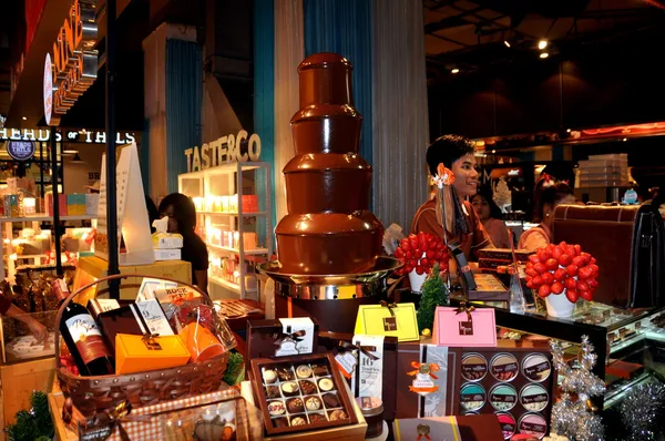 Bangkok, Tajlandia: czekolady w siam paragon żywności hall — Zdjęcie stockowe