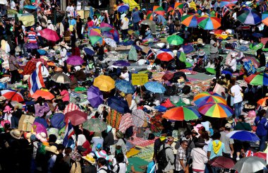 Bangkok, Tayland: operasyon kapamak bangkok göstericiler