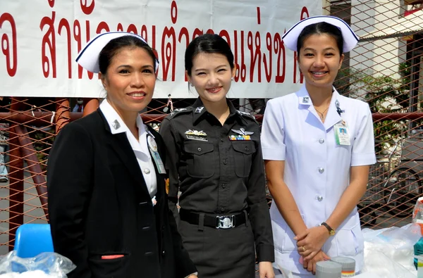 Bangkok, Tayland: sağlık personeli, hükümet karşıtı gösteriler