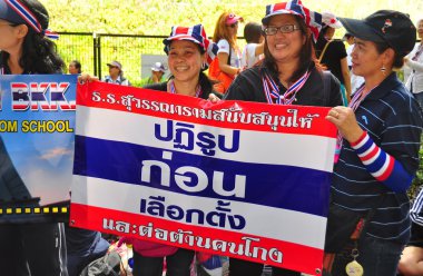 Bangkok, Tayland: operasyon kapamak bangkok göstericiler