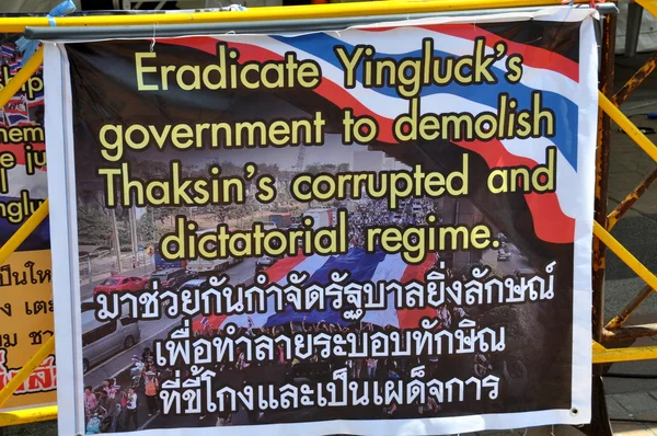 Bangkok, Thailand: Operation Shut Down Bangkok Political Sign