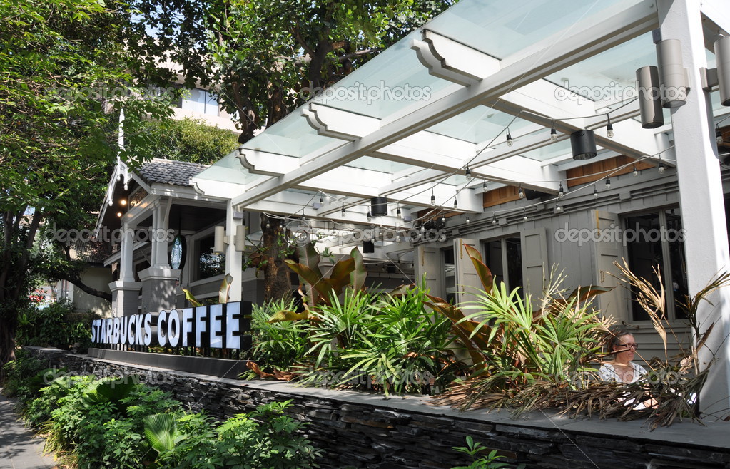 Bangkok, Thailand Starbucks on Langsuan Road Stock Editorial Photo