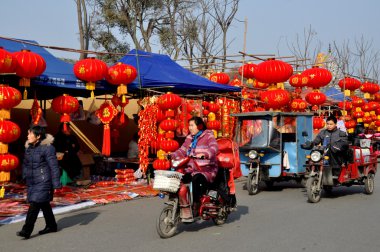 pengzhou, Çin: Çin yeni yıl süslemeleri