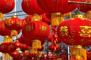 pengzhou, Çin: Çin yeni yıl süslemeleri