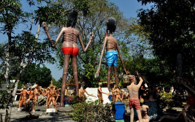 Bang saen, Tayland: cehennem şekiller wat saen suk, Bahçe
