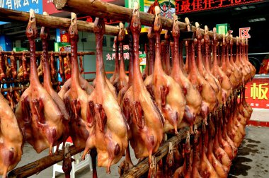 pengzhou, Çin: kurutulmuş, preslenmiş ördekler kümes hayvanları Shop