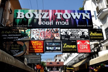 Pattaya, Tayland: boyz town, işaretler