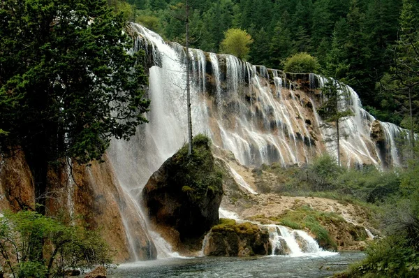 Juzhaigou, China: Pearl Shoal Waterfall — Stock Photo, Image