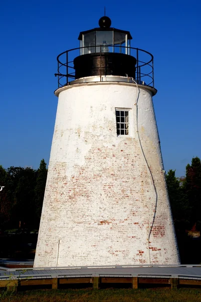 Mariackiej city, maryland: piney point lighthouse — Zdjęcie stockowe