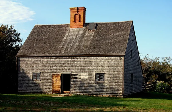 1686 jethro trumny Dom na nantucket island, massachusetts — Zdjęcie stockowe