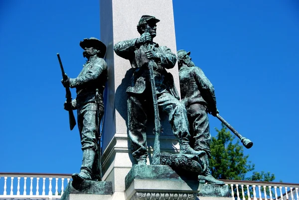 Yonkers, ny: Wojna domowa pomnik żołnierza posągi — Zdjęcie stockowe