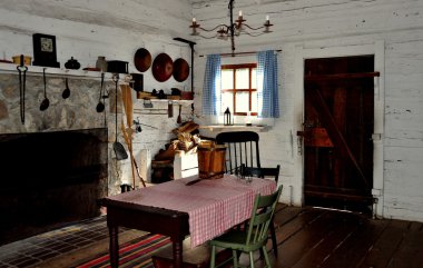 Yeni salem, illiinois: 1824 broadwell Inn iç