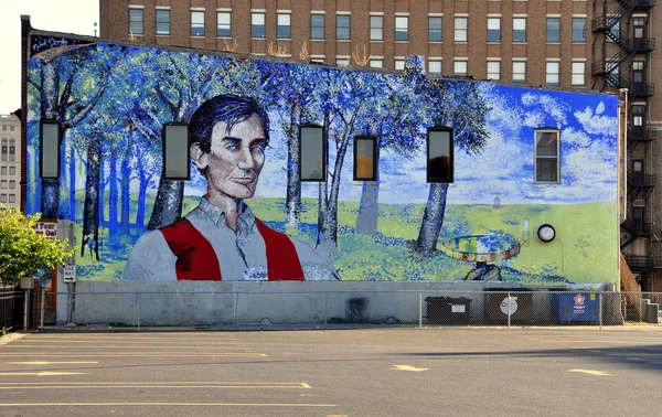 Springfield, illinois: abraham lincoln vägg väggmålning — Stockfoto
