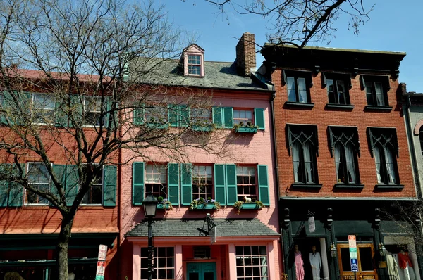 Alexandria, VA: Cameron Street Casas de la era federal — Foto de Stock