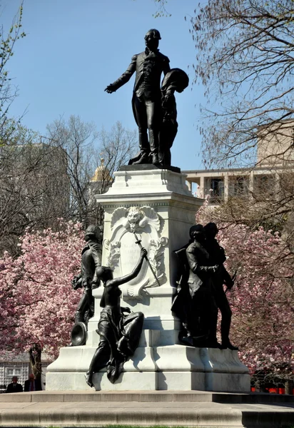 Вашингтон, округ Колумбія: маркіз де Лафайєт статуя — стокове фото