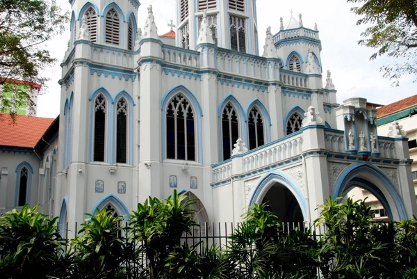 シンガポール： 聖ヨハネ教会の正面 — 图库照片
