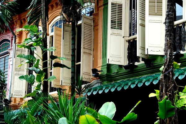 Singapur: szmaragdowe wzgórze peranakan domu — Zdjęcie stockowe