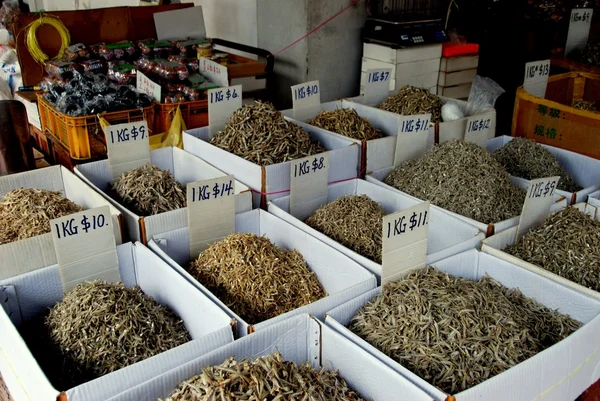 Singapur: sušené ryby a mořské produkty — Stock fotografie