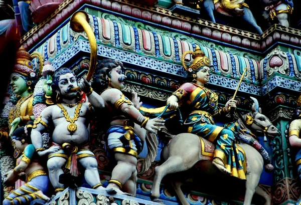 Singapur: hinduistický chrám sri veeramakaliamman — Stock fotografie