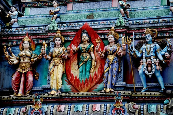 Singapur: świątyni hinduskiej sri veeramakaliamman — Zdjęcie stockowe