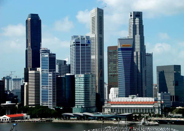 Singapore: Central Business District Corporate Towers — Stock Photo, Image