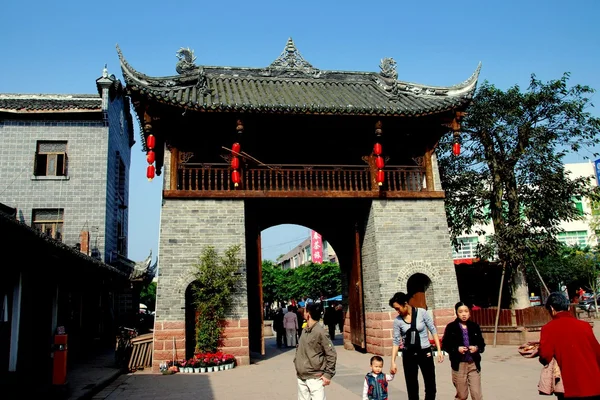 Luo dai, china: ingang poort totown — Stockfoto