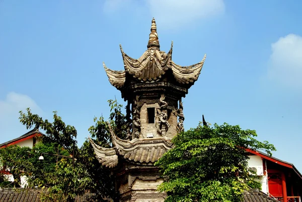Luo dai, china: das Wort Steinturm — Stockfoto