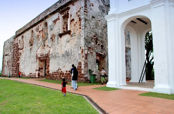 Melaka, Malajsie: ruiny kostela svatého Pavla — Stock fotografie