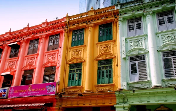 Kuala Lumpur, Malaysia: Buildings in Little India — Stock Photo, Image
